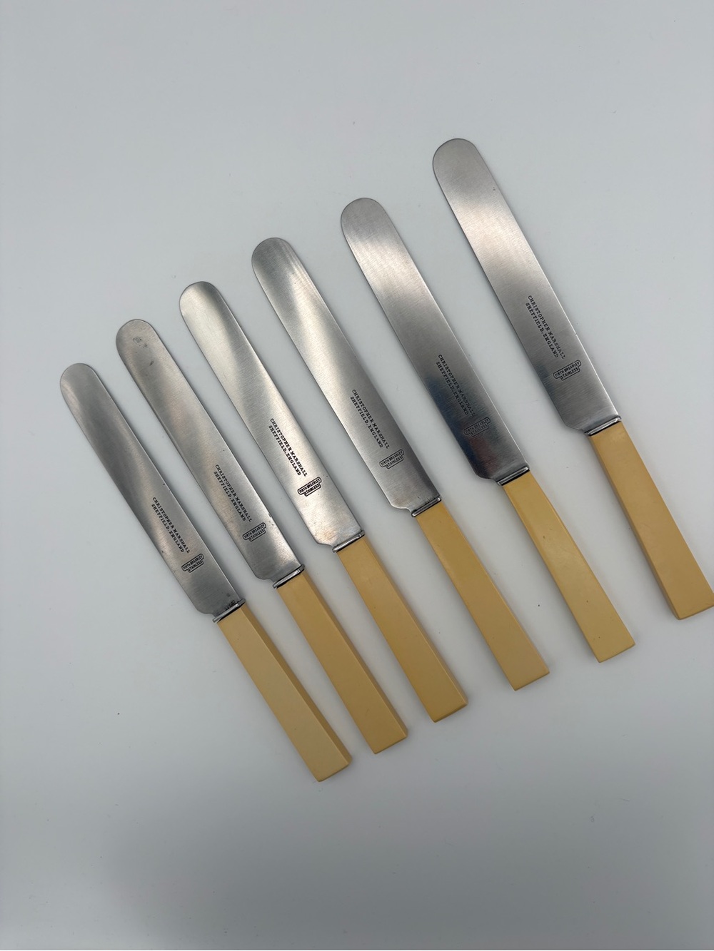 Vintage Christopher Marshall Sheffield Knives Set of 6